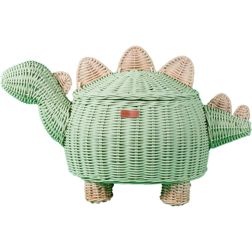Dinosaur Handcrafted Rattan Storage Basket Mint Green - Large Wicker