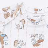 Cowboy Nursery - Lap Shoulder Gown & Beanie Hat