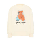 Off White Blurred Bear Crewneck Sweater