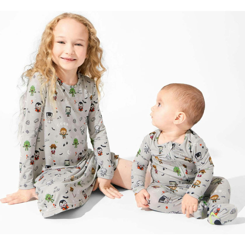Little Monsters Bamboo Convertible Footie
