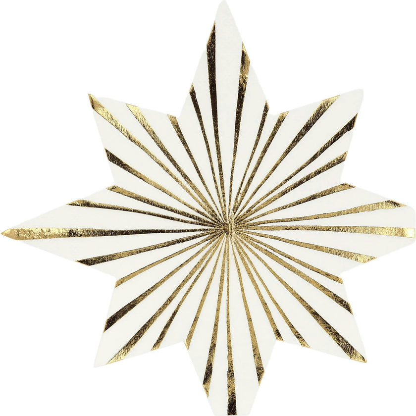 Gold Stripe Star Napkins