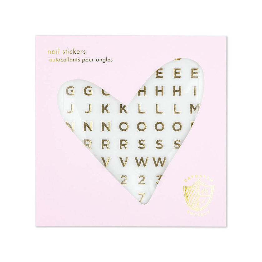 Gold Say Everything Nail Stickers