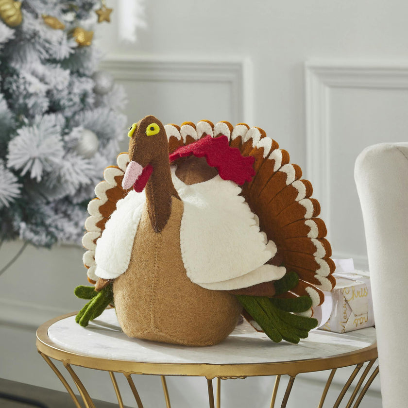 Handmade Decorative Turkey Hand Felted Wool