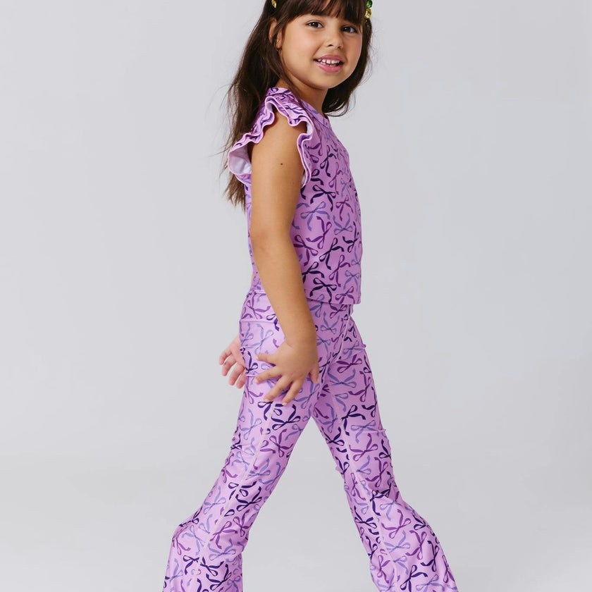 Girls Hi-Shine Flare Legging