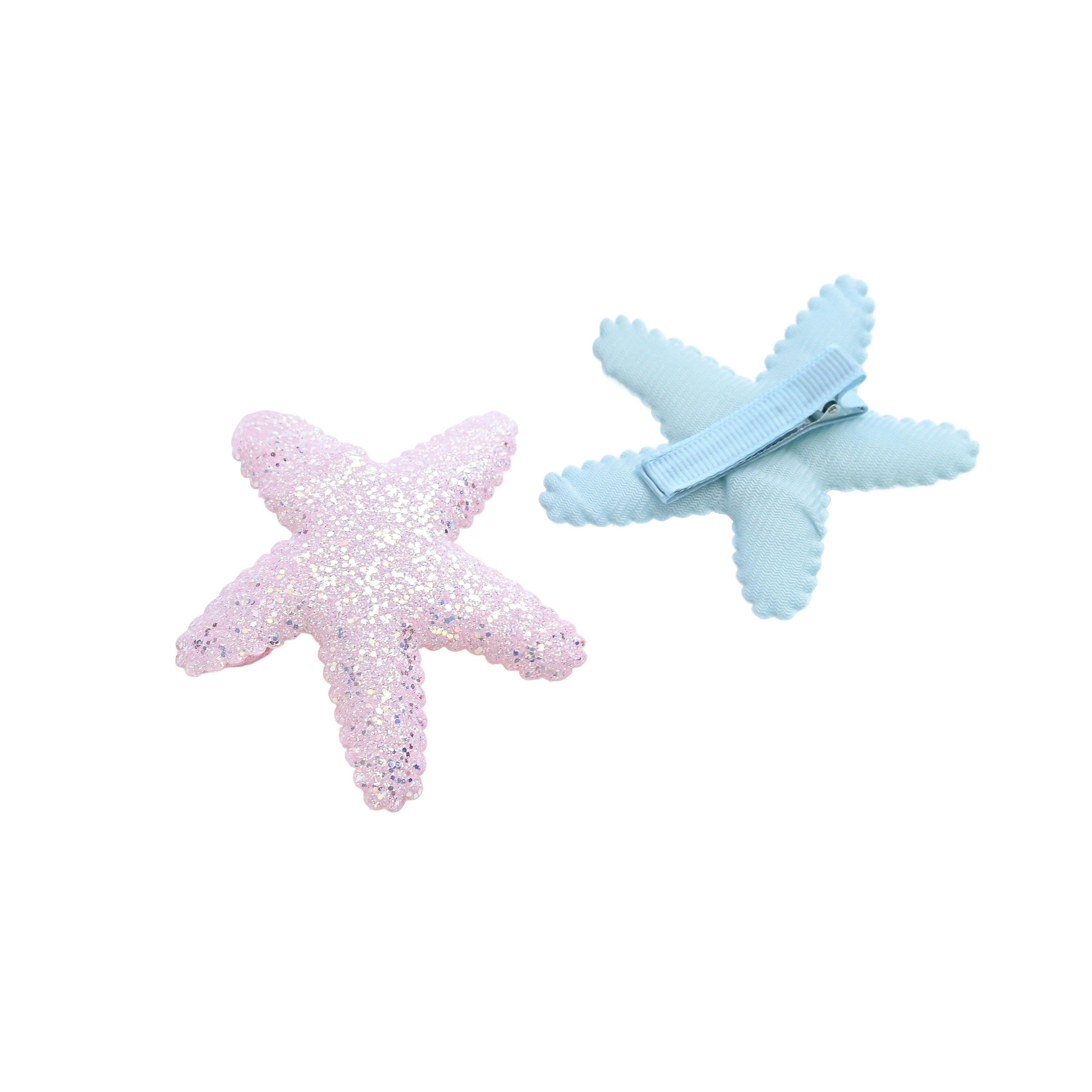Textured Starfish Hair Clip Set