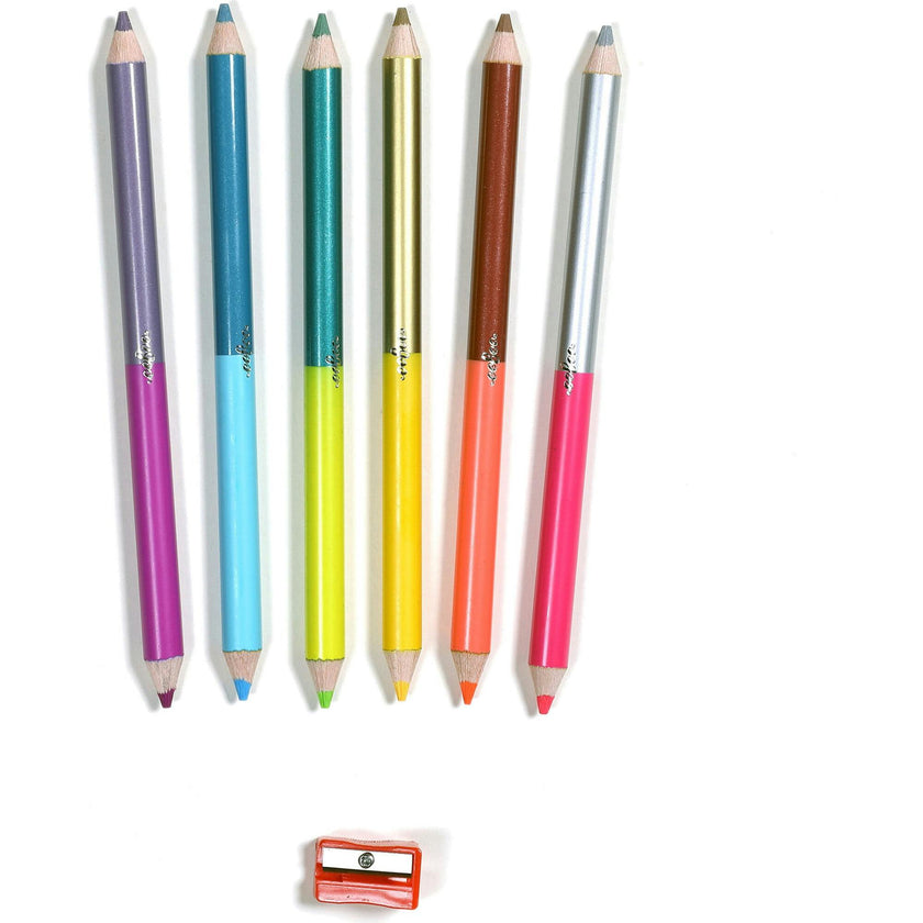 6 Jumbo Colored Pencils - Axolotl