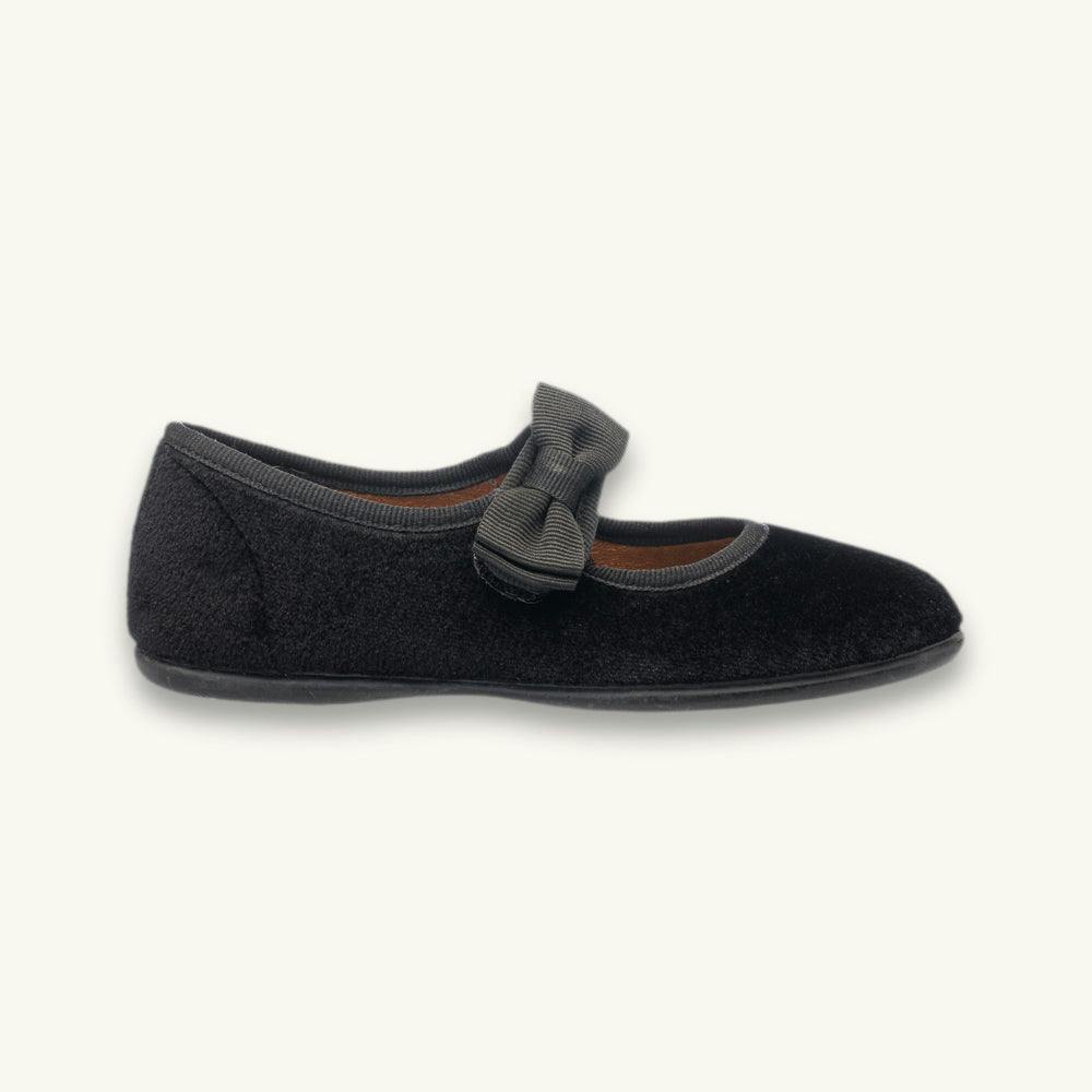 Velvet Bow Mary Jane | Black