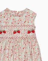 Strawberry Floral Smocked Dress