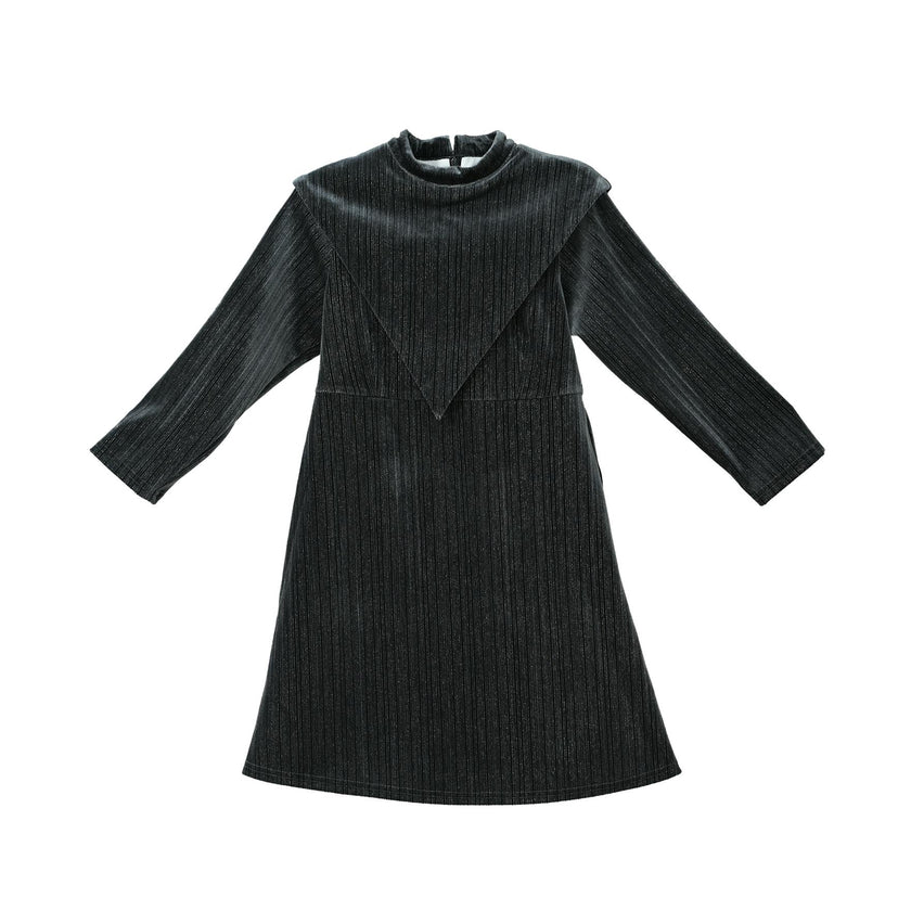 Leila dress (gray velvet)
