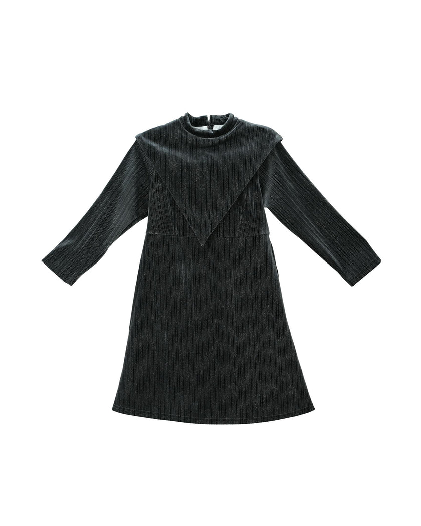 Leila dress (gray velvet)