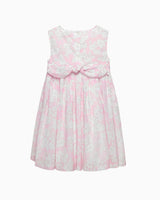 Molly Smocked Pinafore Dress in Pale Pink Floral