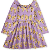 Ruffle Collar Ballet Dress, Purple
