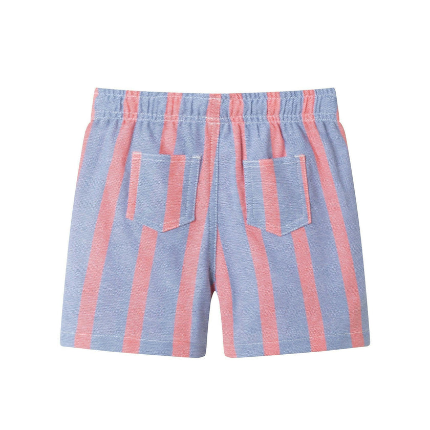 Boys Orange Striped Airy Oxford Set | Orange Stripe