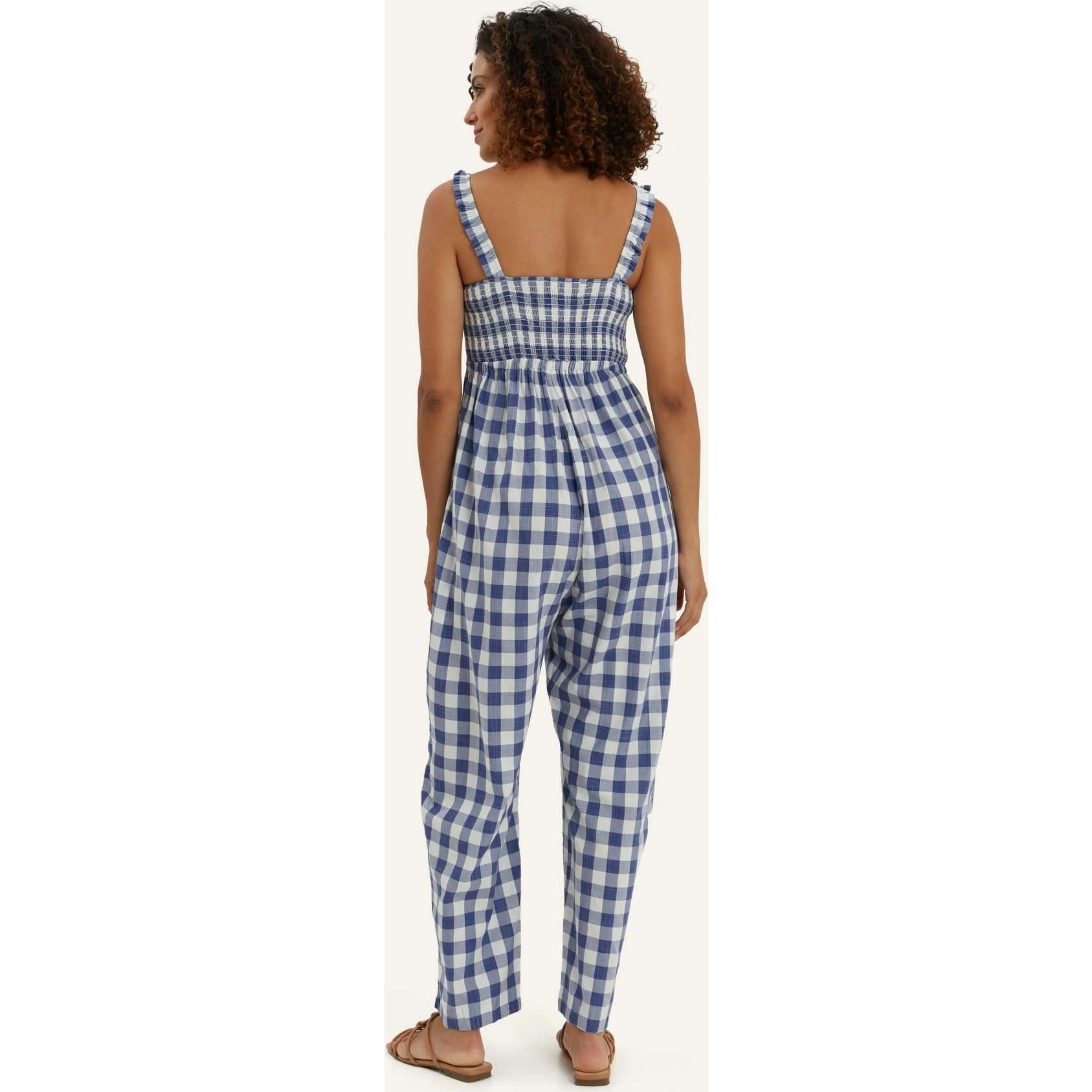 Women's Maternity Marais Smocked Bust Sleeveless Strap Jumpsuit