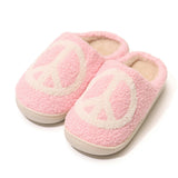 Tweens Plush Slippers with a Peace Design