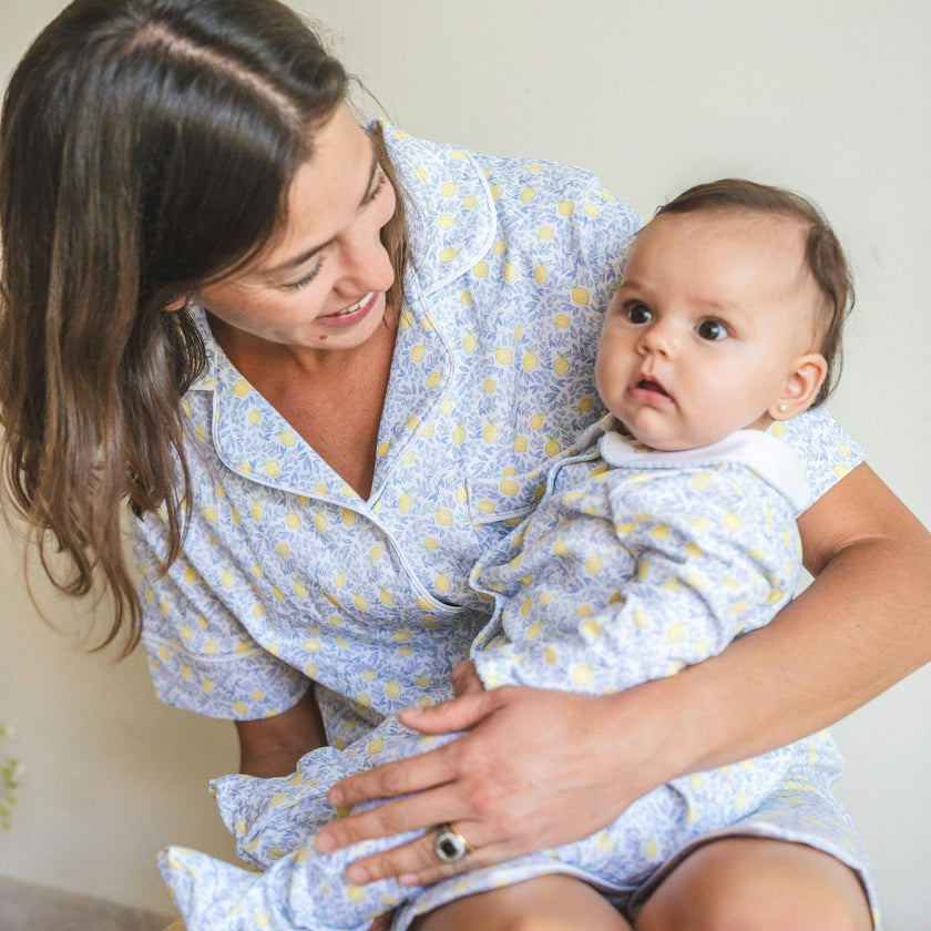 Lemons Pima Cotton Baby One-Piece Pajamas