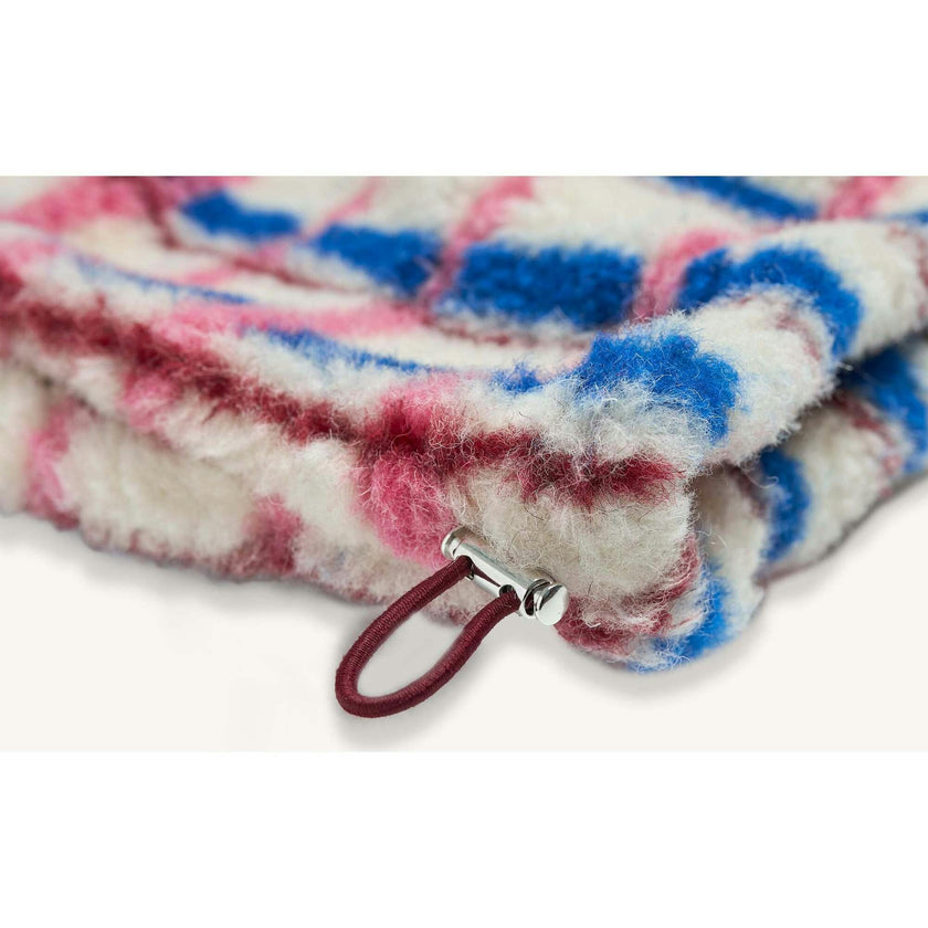 children's merino wool kangaroo jacket - pink & cobalt