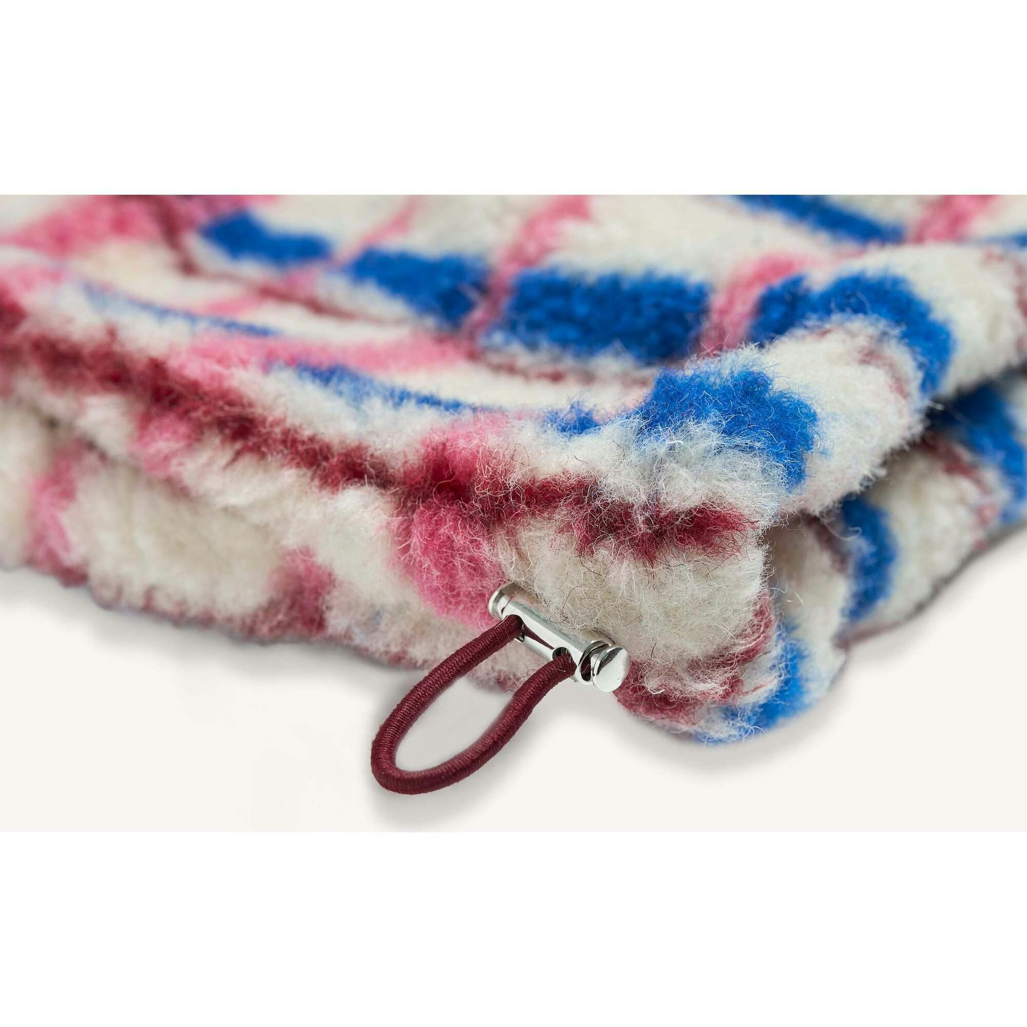 children's merino wool kangaroo jacket - pink & cobalt