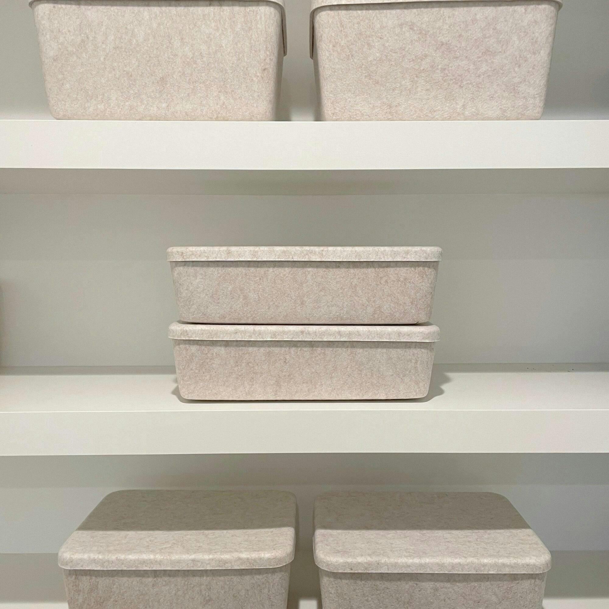 The Sculpted Bin - Long with Lid