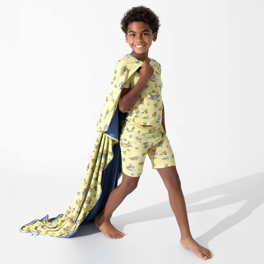 Teddy Bear Picnic Bamboo Kids Pajama Short Set