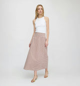 The Delphine Nap Skirt - Cognac Gingham