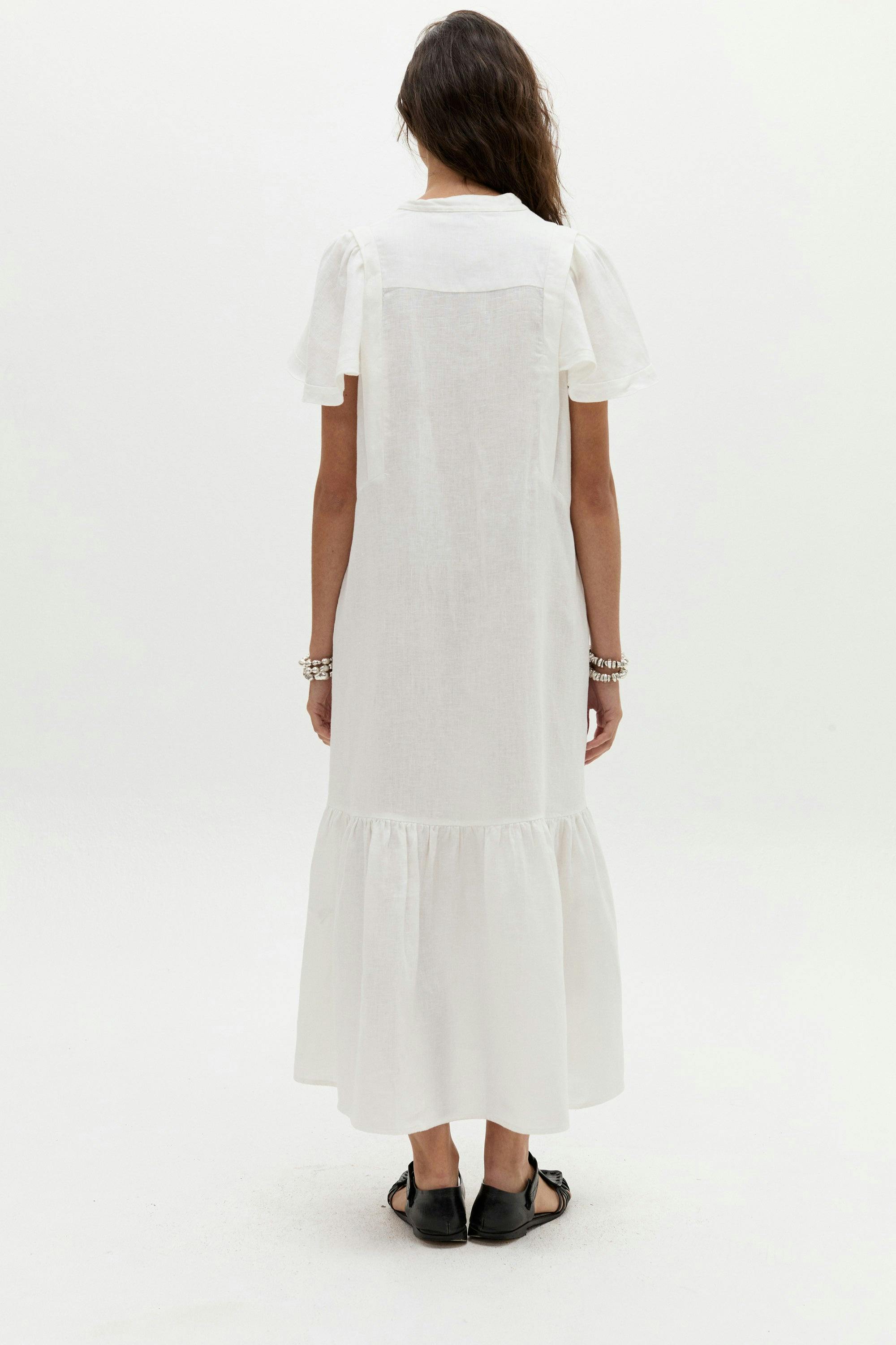 Willow Linen Dress - Off White