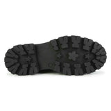 Logo-Print Laces Leather Combat Boots