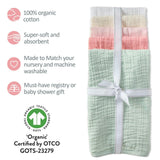 RILEY 5-Pack Crinkle Muslin Burp Cloths