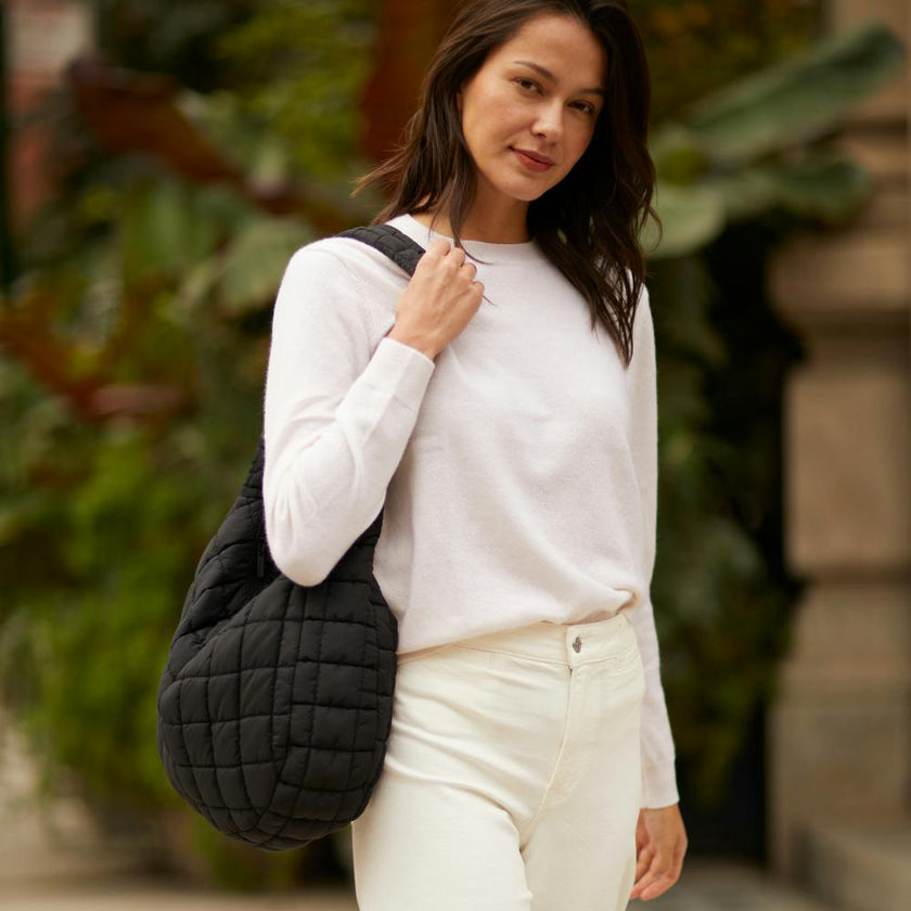 Cloud 9 Puffer Crossbody Bag - Black