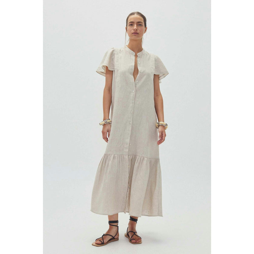 Willow Linen Dress - Natural