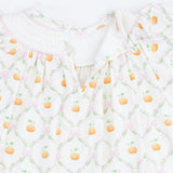 Pretty Pumpkin Trellis - Jane Puff Sleeve Bishop Dress and Bloomer