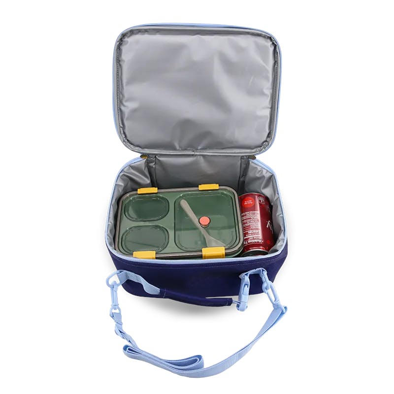 Junior Backpack with Lunch Box and 14oz Water Bottle For School in Navy