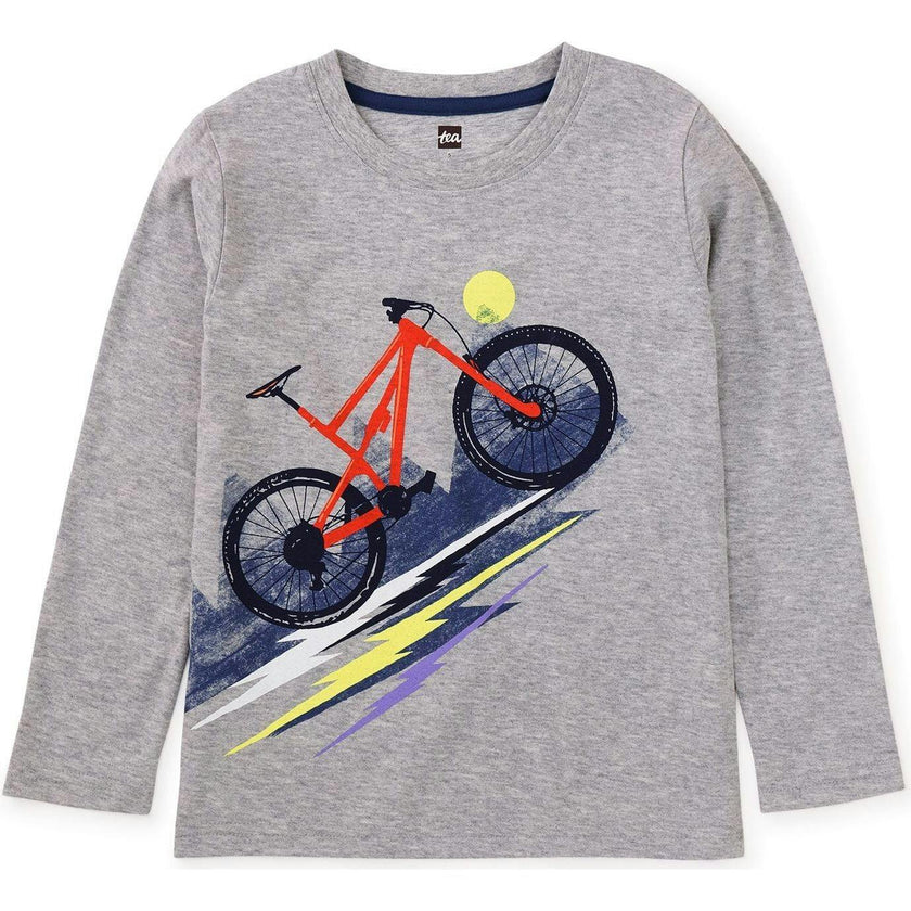 Uphill Ride Graphic Tee, Grey