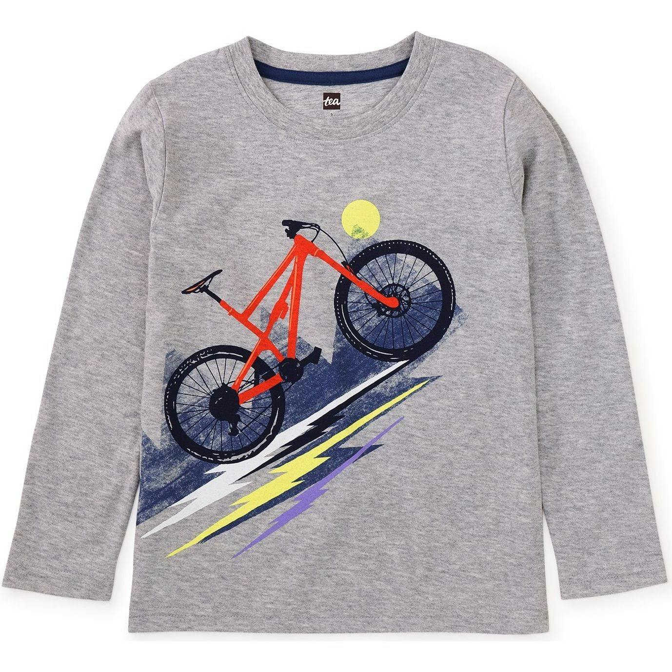 Uphill Ride Graphic Tee, Grey