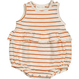Striped Ruffled Waist Tank Top Bubble