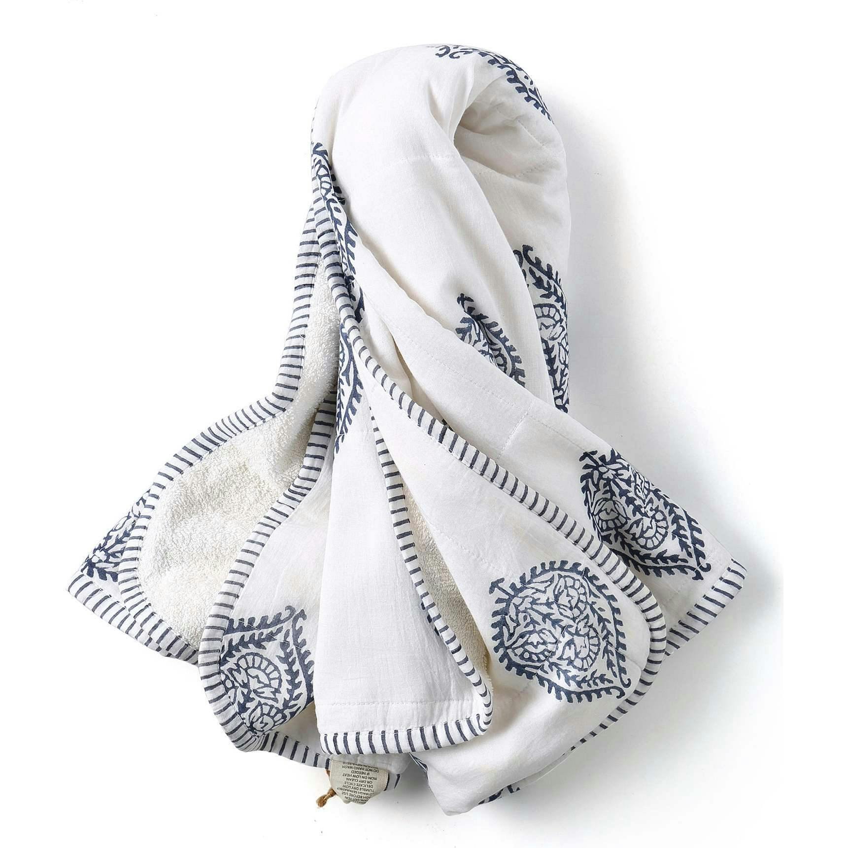 Block-Printed Terry Towel