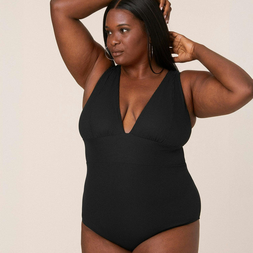 The Mykonos One Piece - Eco Ribbed - Black - Classic