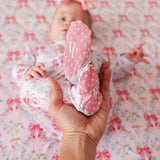 Harriet Picot Footie Ruffled Zippered One Piece