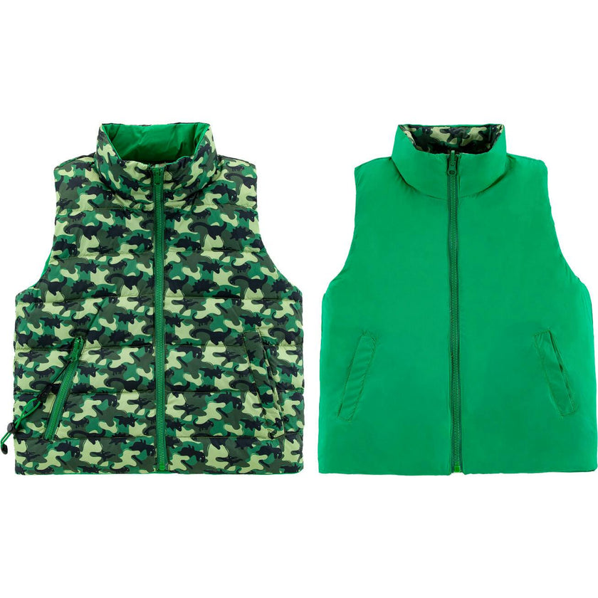 Casey Reversible Down Vest, Green
