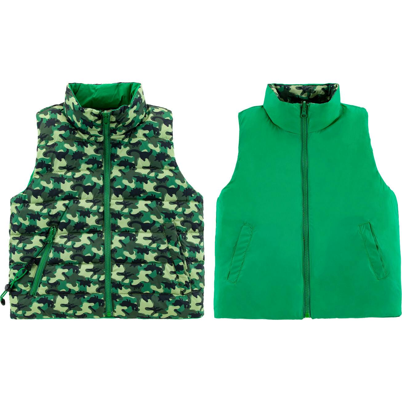 Casey Reversible Down Vest, Green