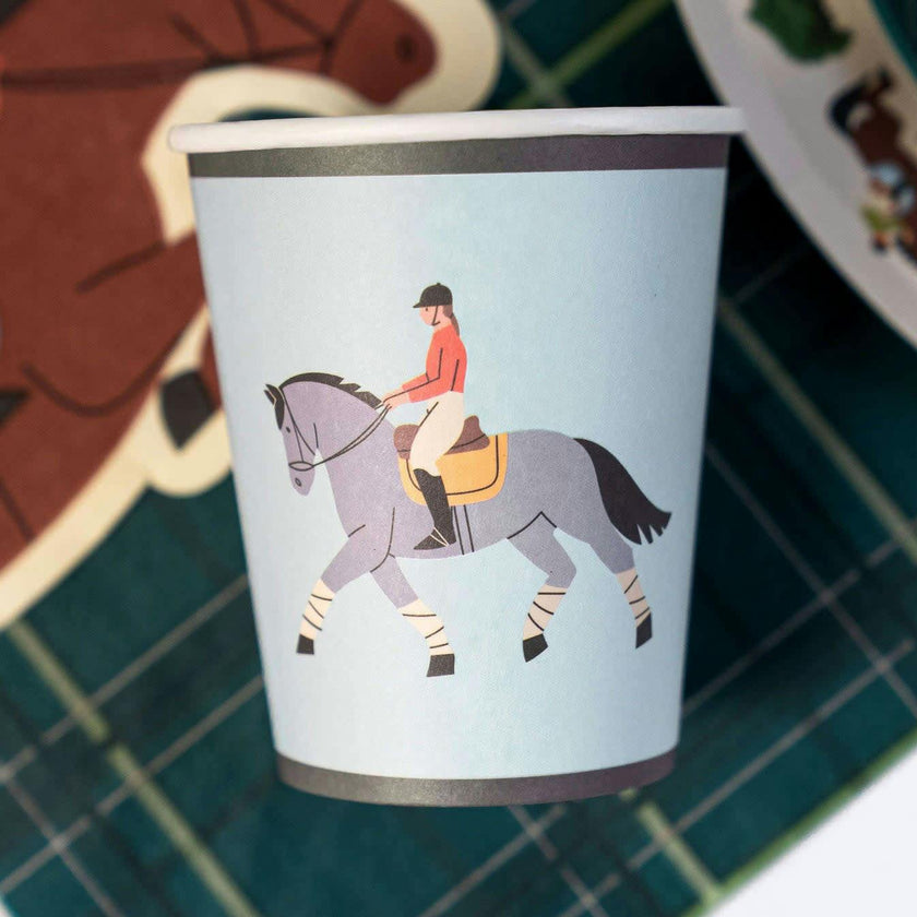Party Cups - Equestrian Collection (x 12)