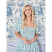 Nicky Hilton x La Coqueta Blue Bow Floral London Women Long Dress