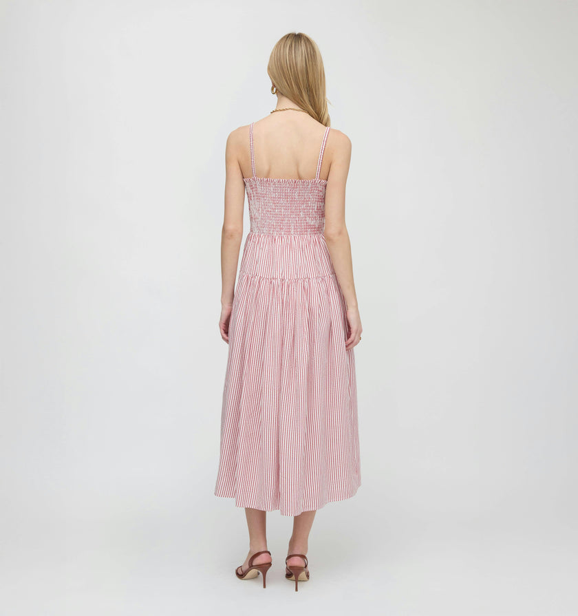 The Rebecca Nap Dress - Red Ticking Stripe