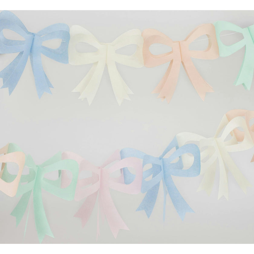 Tissue Paper Bow Garland