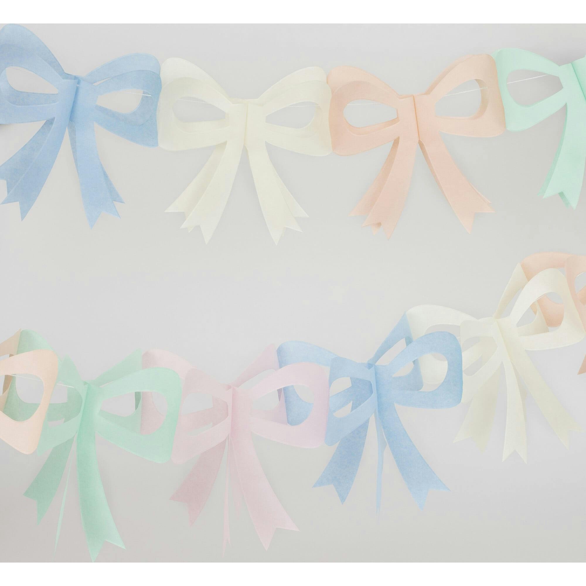 Tissue Paper Bow Garland