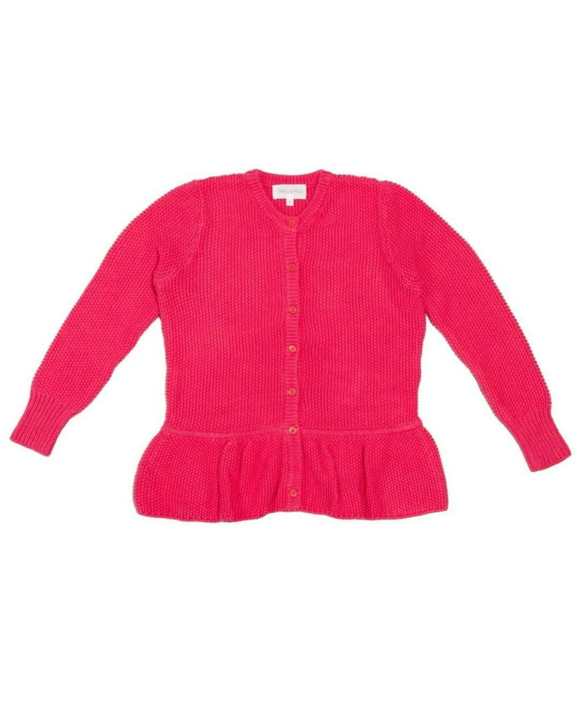 Moss Stitch Jacket | Raspberry