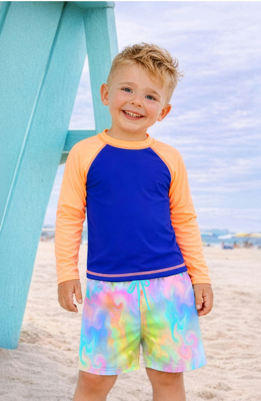 Cruz Boys Blue Orange Rashguard