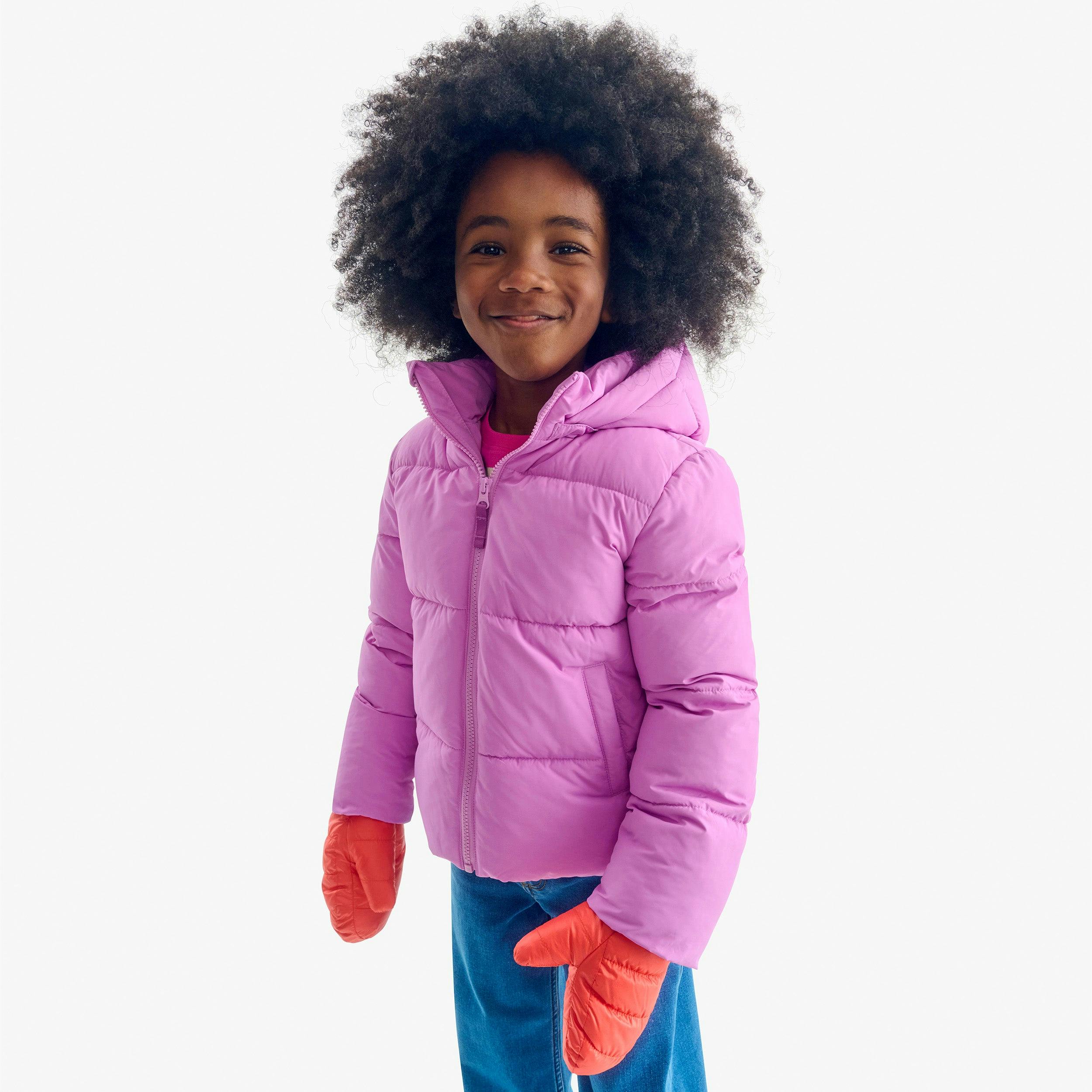 Kids fleece-lined puffer jacket