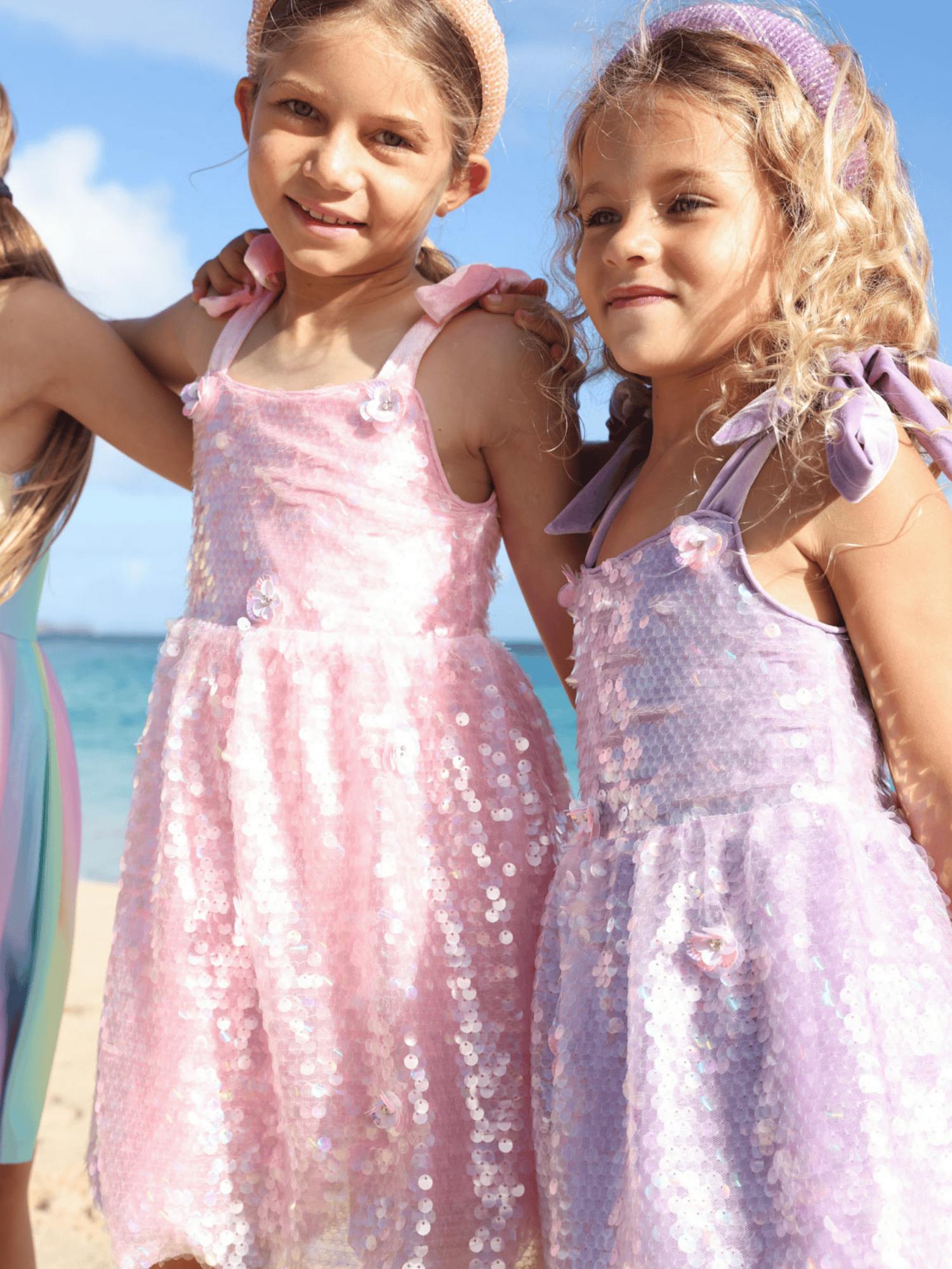 Lavender Daisy Sequin Dress