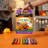 Carry-Along! Coloring Book and Crayon Set - Happy Haunts - Set of 9 Crayons